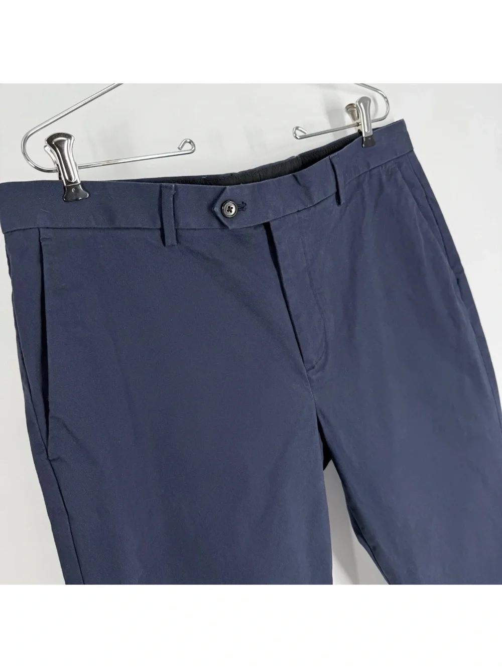 J Crew Bowery Dress Pants Mens Size 34x30 Navy Blue Stretch Cotton Chino